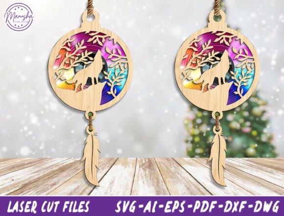 Download Wolf Ornament Layered Laser Cut File Svg - Premium Resources
