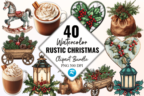 Download Rustic Christmas Clipart PNG Bundle - Premium Resources