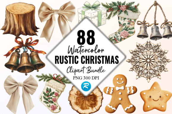 Download Rustic Christmas Clipart PNG Bundle - Premium Resources
