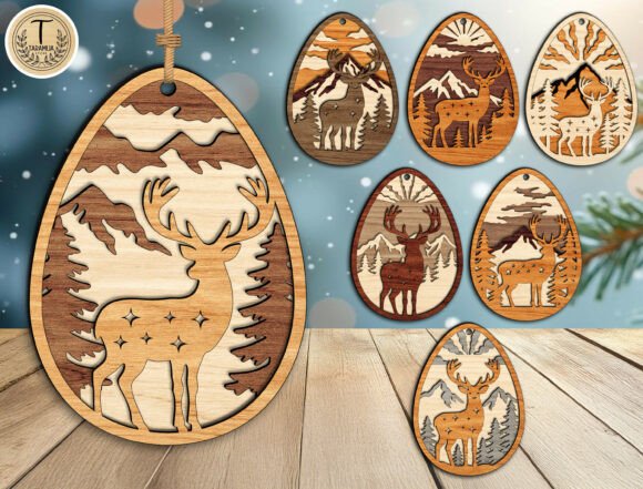 Download Deer Woodland Ornament SVG - Premium Bundle