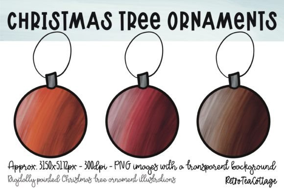 Download Rustic Christmas Tree Bauble Ornaments - Premium Resources