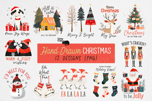 Download Hand Drawn Christmas PNG Bundle - Premium Resources