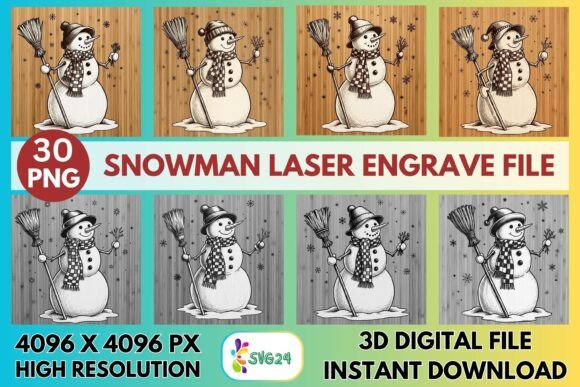 Download Snowman Laser Engrave PNG File - Premium Resources