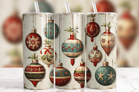 Download Rustic Old Ornaments Christmas Tumbler - Premium Bundle